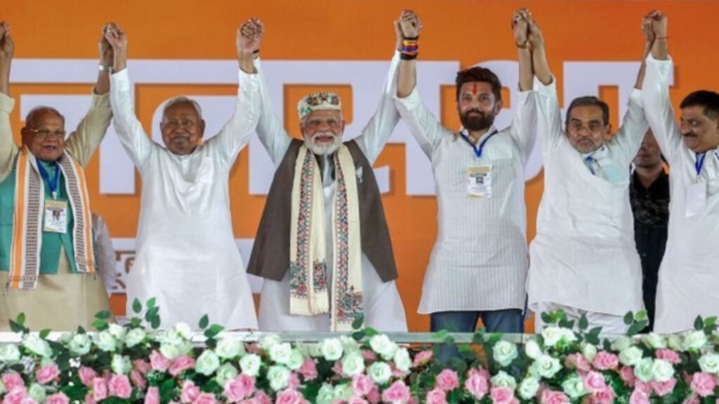 बिहार में सत्ता गठन की हलचल तेज़: NDA का मंत्रिमंडल लगभग तय, BJP को बड़ा कोटा—JDU और चिराग को भी संतुलित हिस्सेदारी